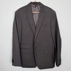 Banana Republic Slim Fit 44R Dark Brown Wool Blazer Tessuto Marzotto 795227-00